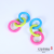 Three-Color Ring Toy Pet Toy Rubber Bite-Resistant Toy Dog Toy Molar Teeth Cleaning Decompression Rubber Ring