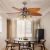 Living Room Dining Room Copper Motor Fan with Lights Simple Decorative Ceiling Fan