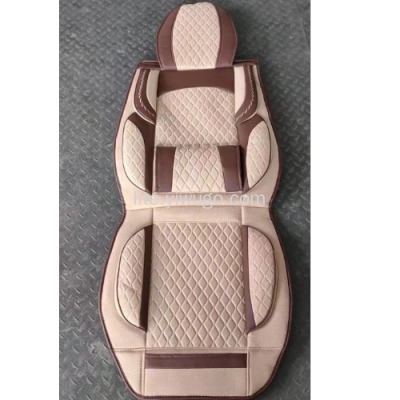 Best-Selling Diamond Lattice Cotton and Linen Car Seat Cover Car Supplies Cushion Whole Cabinet Wholesale Large Quantity and Excellent Price