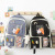 Five-Piece Schoolbag Female Student Korean Ins Backpack Middle School Students Primary School Student Large Capacity Campus Backpack