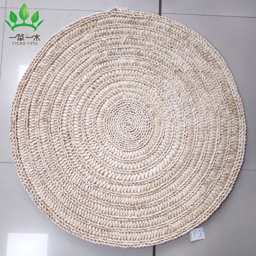 round straw mat woven carpet living room bedroom table carpet simple hay mat straw futon cushion