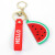 Creative Cartoon Fruit Watermelon Ice Cream Keychain Female Exquisite Internet Celebrity Schoolbag Automobile Hanging Ornament Small Gift Wholesale