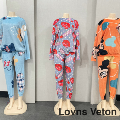 Farra Velvet Suit Women's Pajamas Suit Pajamas