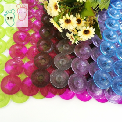 Transparent Color Big Circle Bathroom Mat Bath Bathroom Floor Mat Bathtub Suction Cup Pad Non-Slip Anti-Fall Foot Mat