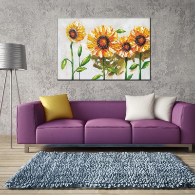 Foreign Trade Supply Korean Hot-Selling Sunflower Oil Painting Exclusive for Cross-Border SUNFLOWER Decorative Painting