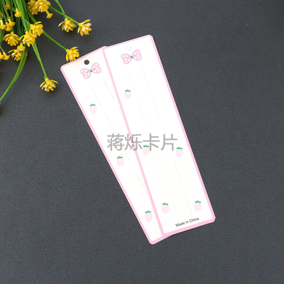 Korean Style 5 Card Hair Clips Hair Accessories Packaging Square Card Headwear Long Cardboard Card Cartoon White Cardboard Factory Direct Sales