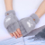 Fleece-Lined Autumn and Winter Outdoor Keep Warm Cute Cat Claw Five-Finger Flip Gloves