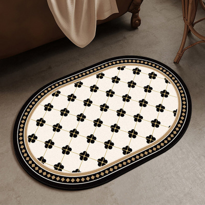 Black Technology Diatom Ooze Soft Floor Mat Bathroom Non-Slip Mats Toilet Water-Absorbing Quick-Drying Floor Mat Toilet Doorway Carpet