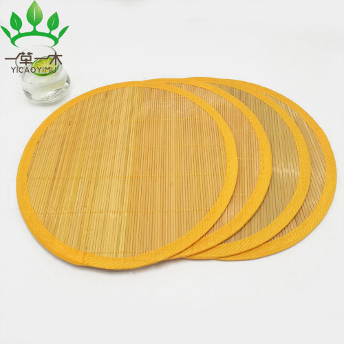 factory customized round dumplings pad bamboo household table mat placemat dumpling tray western-style placemat