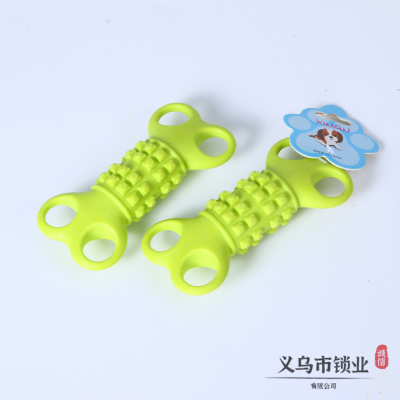 Colorful Pet Bone-Shaped Dog Molar Rod Bite-Resistant Soft Rubber Toy Tooth-Strengthening Pet Supplies Factory Spot Direct Sales