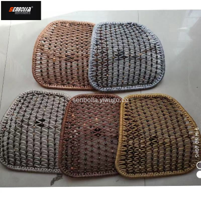 Factory Production Wholesale Steel Pipe Lumbar Support Pillow Bodhi Seed Lumbar Support Pillow Car Hand-Knitted Backrest Car Hand-Knitted Lumbar Support Pillow