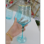 Fashion Hammered Diamond Sky Blue + Phnom Penh Champagne Glass Goblet, High and Low Crystal Glasses Wholesale