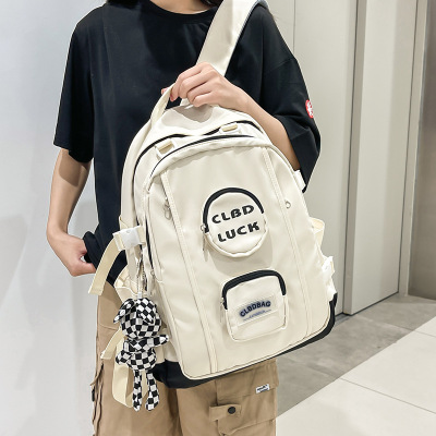 Factory Wholesale New Leisure Bag Fashion Trend Middle School and College Schoolbag Men's and Women's Backpack