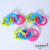 Pet Toy Rubber Bite-Resistant Toy Dog Toy Molar Teeth Cleaning Decompression Rubber Ring Three-Color Ring Toy