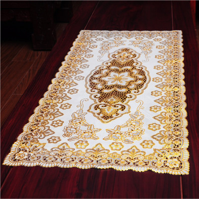 PVC Gold Stamping Mat Pcemat for Western Food Middle East round Pcemat round Tea Table Cloth Cutout Mat Household Insution Mat Disposable