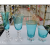 Fashion Trending Sky Blue + Phnom Penh 3 Beads Champagne Glass, Red Wine Glass, Thick Bottom Height Crystal Glasses