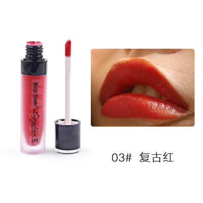 Music Flower Retro Red Girl Warm Feeling Not Smudge Beauty New Nude Makeup Hydrating Matte Moisturizing Lip Gloss