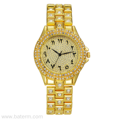 Fashion Hot Sale Full Diamond Creative Digital Symbol Bracelet Watch Gypsophila Watch Women's Quartz Watch Wholesale