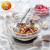 Tempered Glass Bowl Transparent Fruit Salad Bowl Dessert Eating Bowl
