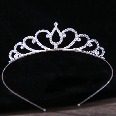 Children's Headband Crown Baby Birthday Rhinestone Crystal Headband Hair Accessories Girls Diamond Crown Factory Direct Sales Wholesale