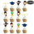 2022 Congrats Grad Paper Banner Graduation Hanging Flag Doctorial Hat Latte Art Cake Insertion Article Wholesale