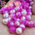 8mm Rose Two-Color Beads Material Diy Bracelet Handmade Beaded Accessories Beads Flower Abs Imitation Pearl by Jin