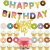 Copyright Donut Theme Party Decoration Birthday Pulling Banner Donut Cake Decoration Sign Inserts Set