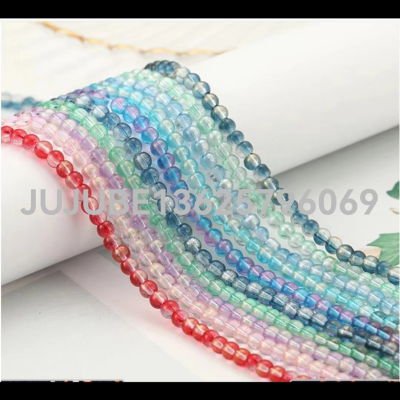 Crystal Light bead round beads shiny beads glass beads jewelry accessories direct sales