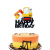 Copyright Excavator Letters Hanging Flag Excavator Forklift Cake Insertion Article Engineering Vehicle Birthday Party Theme Decoration