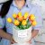Teacher's Day Gift Artificial Flower Tulip Bouquet Classic Style Rose Soap Bouquet Luminescent Lamp Valentine's Day