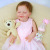 18-Inch Closed Eyes Smiling Face Simulation Baby Doll Full Body Soft Vinyl Reborn Doll Kids Holiday Gift