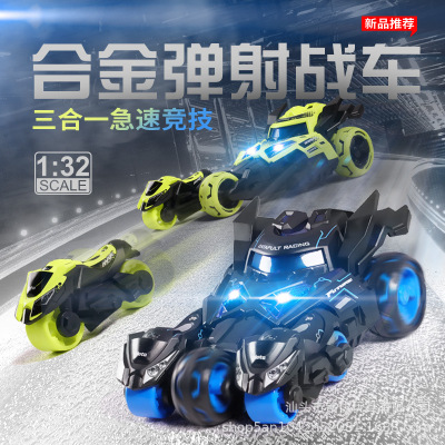 Mingyuan Three-in-One Catapult Chariot Pull Back Alloy Car with Light Music Cool Model Boy Toy