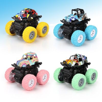 Tiktok Popular Night Market Stall Four-Wheel Drive Inertia Children's Toy off-Road Climbing Stunt Car Drop-Resistant Stunt Car Wholesale