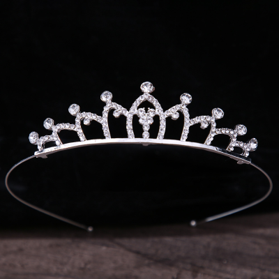 Children's Headband Crown Baby Birthday Rhinestone Crystal Headband Hair Accessories Girls Diamond Crown Factory Direct Sales Wholesale