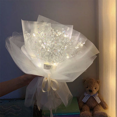 Free Shipping Teacher's Day Gift for Teacher Starry Bouquet Light Handmade Valentine's Day Gift for Girlfriend Girlfriend Birthday