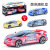 Children's Electric Universal Transparent Toy Police Car Boy Gift Racing Car Simulation Inertia Sports Car Model Light Music