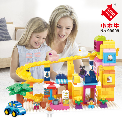 Chinese Building Blocks Lego Large Particles Assembling Building Blocks Slide Duck Compatible With Lego Sliding Track Toy Infant