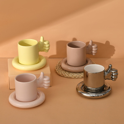 Pure Color King Cup Ceramic Mug Coffee Milk Cup Gift Cup Creative Gift Ceramic Cup Factory Wholesale