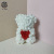 25cm Love Preserved Fresh Flower Rose Bear Teacher's Day Valentine's Day Gift Foam Artificial Rose Bear Wholesale