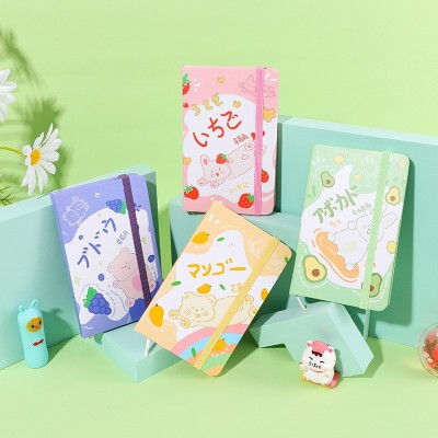 Student Fresh Cute Notebook Diary Creative Fruit Animal A6 Hard Cover Notebook Pocket Portable Notebook