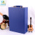 Factory Direct Sales Dark Blue Plain Widened Home-Brewed Wine Packaging plus-Sized Size Exquisite Leather Wine Leather Box