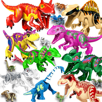 Cross-Border Luo Jiqi Large Wrist Dragon Spine Back Dragon Assembled Dinosaur Animal Building Blocks Toy Model Compatible with Lego Bags