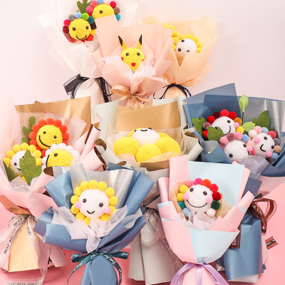 Qixi Bouquet Cartoon Teacher 'S Day Bouquet Dried Flowers Wholesale Creative Gifts For Teachers Teacher 'S Day Gifts