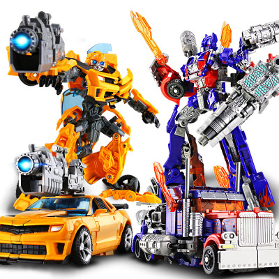 Deformation Toy Model Car Diamond Robot Bumblebee Dinosaur Steel Cable Hand-Made Alloy Genuine Children Boy