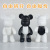 Tiktok Same Fluid Bear Handmade Doodle White Body Violent Bear Diamond-Embedded DIY Vinyl Violent Bear Stall Supply