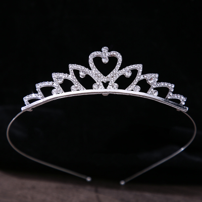 Children's Headband Crown Baby Birthday Rhinestone Crystal Headband Hair Accessories Girls Diamond Crown Factory Direct Sales Wholesale