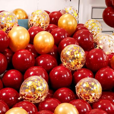 Birthday Balloon Decoration Festive Style Zhuazhou Decoration Year-Old Banquet Baby Thickened Explosion-Proof Double-Layer Red Love