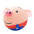 Children's Toy Douyin Online Influencer Bread Superman Jumping Ball Movement Toy Vibration Music Recording Jumping Pig