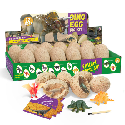 Cross-Border Toy Dinosaur Egg Archaeological Excavation Wholesale Tyrannosaurus Simulated Dinosaur Models Children's Educational Toy Factory