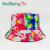 New Vintage Print Reversible Fisherman Hat Travel Travel Men and Women Summer Sun Protection Tie Dye Casual Hat Adult Cap